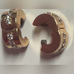 Pandora sparkly row spacer charms rose gold